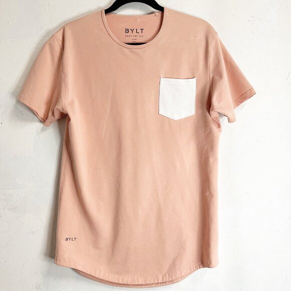 Bylt Womens Drop Cut Luxe Orange Short Sleeve Shirt Top Womens Small Athletic Co - Picture 1 of 9
